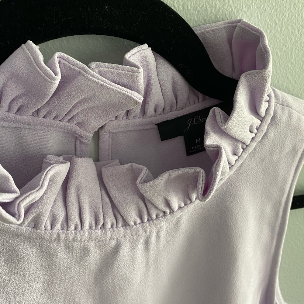 J. Crew ruffle neck blouse